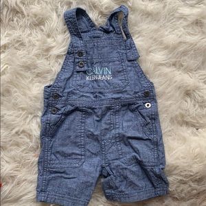 Toddler light jean short overalls